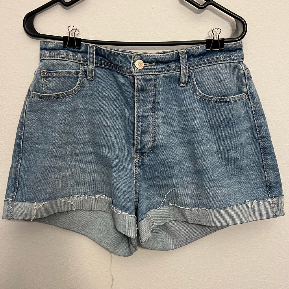 Hollister ultra high-rise blue jean shorts